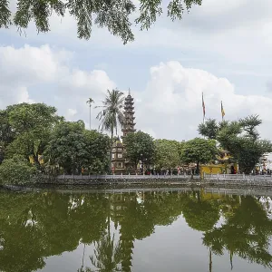 Hanoi, Vietnam Print - Tran Quoc Pagoda Panorama