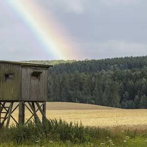 Harz landscape shot with rainbow Harz landscape shot with rainbow
