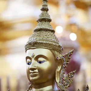 Head of Buddha statue in Doi Suthep Wat in Chiang Mai Head of Buddha statue in Doi Suthep Wat in Chiang Mai