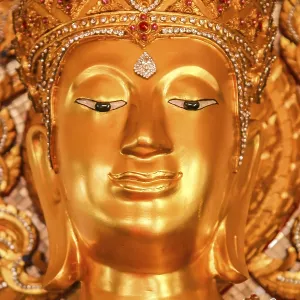 Head of golden Budda in Bangkok, Thailand