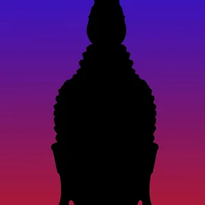 The head silhouette with historical helmet