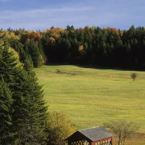 High Mowing Farm covered bridge, Vermont, USA