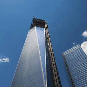 High-rise construction site, skyscraper construction