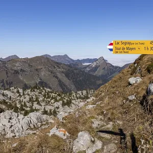 Hiking trail on the ascent to the Tour de Famelon Hiking trail on the ascent to the Tour de Famelon