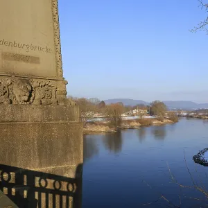 Hindenburg bridge across the Weser Hindenburg bridge across the Weser