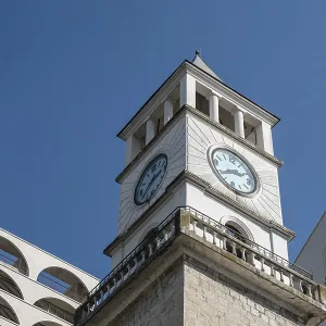 Historic Clock Tower with Modern Architecture, Tirana Print Historic Clock Tower with Modern Architecture, Tirana Print
