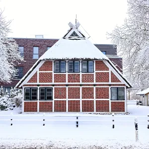 Historic half-timbered house on Suderquerweg in Hamburg