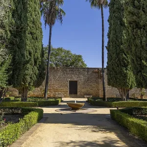 Historic Moorish fortress in the middle of a city