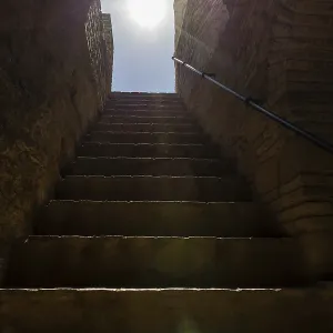 Historic Moorish fortress in the middle of a city