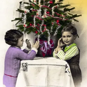 Historic photograph, Christmas, around 1915 Historic photograph, Christmas, around 1915