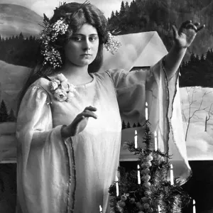 Historic photograph, Christmas angel Historic photograph, Christmas angel