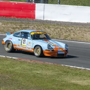Historic racing car Porsche 911 RSR at car racing for classic cars youngtimer classic cars 24-hour race 24h race