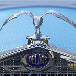 Historical radiator figure and brand emblem Delage Historical radiator figure and brand emblem Delage
