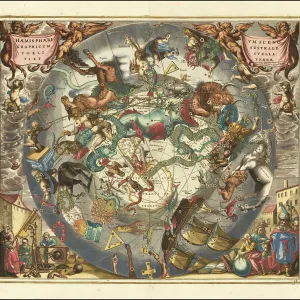 Historical Southern Hemisphere Sky Map Print