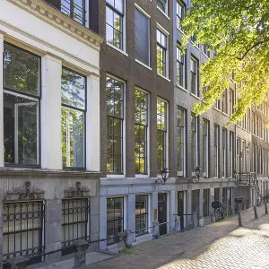 Amsterdam Canals Print: Historic City Center Scene Amsterdam Canals Print: Historic City Center Scene