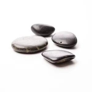 Hot stones on a white background