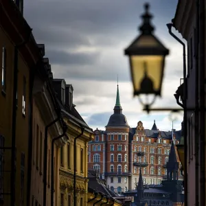 Houses in an alley of Gamla Stan Houses in an alley of Gamla Stan