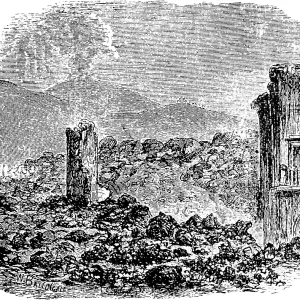 Houses buried by the lava of the Vesuvius volcano Houses buried by the lava of the Vesuvius volcano