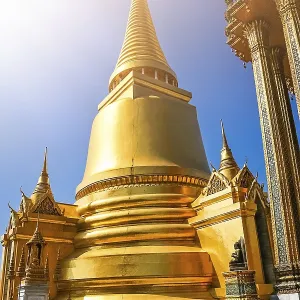 Huge Golden Stupa in the Grand Palace complex in Bangkok Huge Golden Stupa in the Grand Palace complex in Bangkok