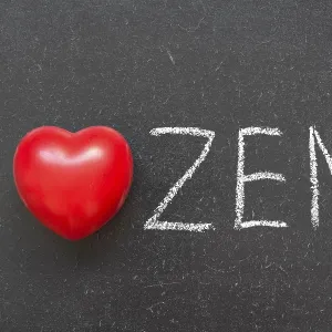 I Love Zen Print - Handwritten Chalkboard with Heart Symbol