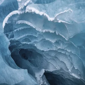 Détails de glace dans la grotte du glacier, Grotte de glace.