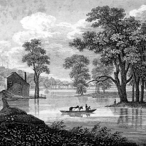 Idyllic river landscape near Albany