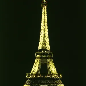 Illuminated Eiffel Tower at night Illuminated Eiffel Tower at night