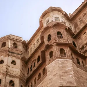 Impressive Fort above blue city Jodhpur in India Impressive Fort above blue city Jodhpur in India