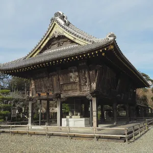 Impressive historic wooden building with traditional design