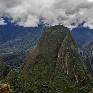 Impressive mountain landscape under dramatic clouds