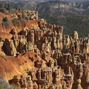 Impressive red rock landscape with sweeping views over layered