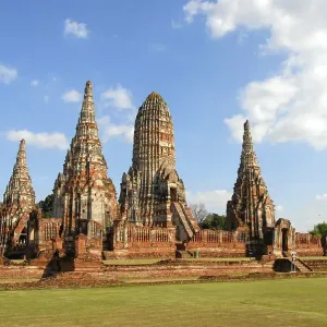 Impressive temple with many chedis Wat Chai Wattanaram Ayutthaya Thailand