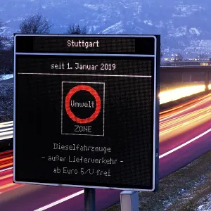 Information board, ban on driving diesel vehicles from Euro5/V free Information board, ban on driving diesel vehicles from Euro5/V free