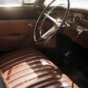 Interior of a 1950s vintage classic car Interior of a 1950s vintage classic car