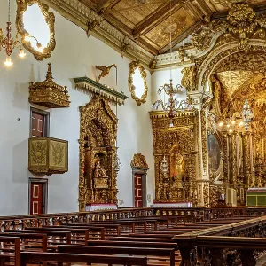 Interior of an old baroque church in the historic city of Tiradentes in Minas Gerais Interior of an old baroque church in the historic city of Tiradentes in Minas Gerais