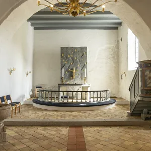 Interior of Selde Church in Selde