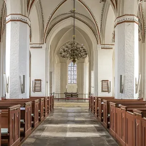 Interior of St Hans Church in the main town of Stege Interior of St Hans Church in the main town of Stege
