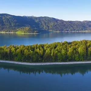Island Sassau, Lake Walchensee Island Sassau, Lake Walchensee