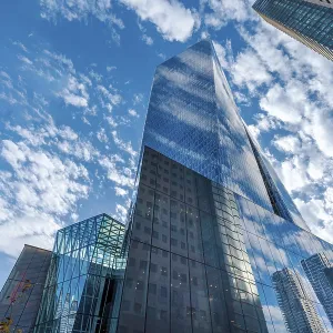Israel, Tel Aviv financial business district skyline with and high tech offices