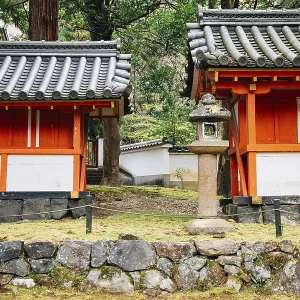 Japanese shrine traditional architecture in Nara Japanese shrine traditional architecture in Nara