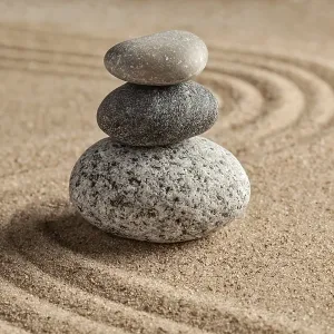 Japanese Zen stone garden, relaxation