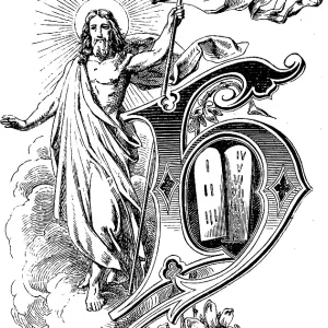 Jesus Christ with cross and halo Jesus Christ with cross and halo