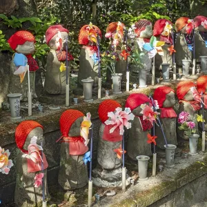 Jizo statues at the Garden of Unborn Children