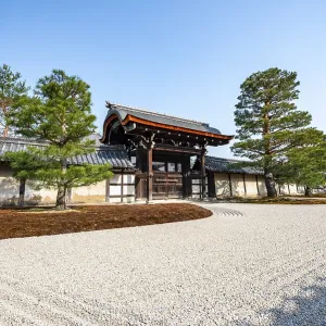 Kare-san-sui rock garden, Zen garden Kare-san-sui rock garden, Zen garden
