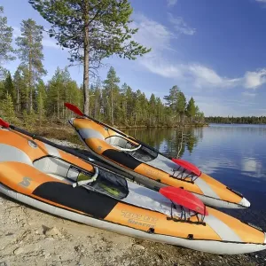Two Kayaks on Lake Femund Print, Norway