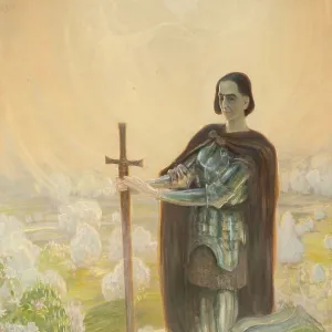 Kazimierz Stabrowski - Prayer at the Battlefield Print