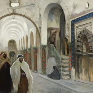 Kazimierz Stabrowski Print: Souq in Kairouan (1926-1927)