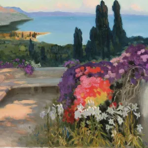 Kazimierz Stabrowski Print: Taormina Landscape (1922)