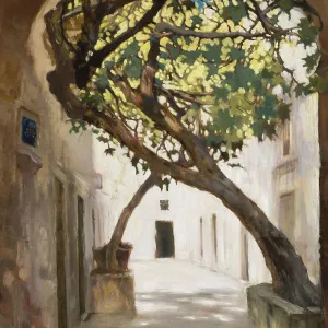 Kazimierz Stabrowski Print: Street in Sarajevo (1927)