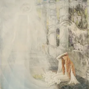 Kazimierz Stabrowski Print: Vision II, Annunciation Sketch